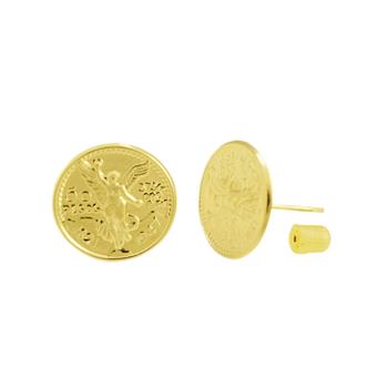 St Michael 14K Gold Screw Back Stud Earrings
