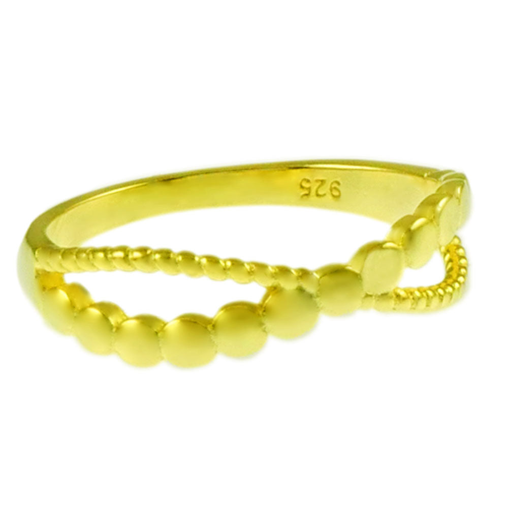 Infinity Sterling Silver Gold Plated Ring