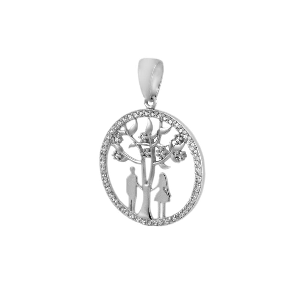 Tree of Life with Couple CZ Pendant