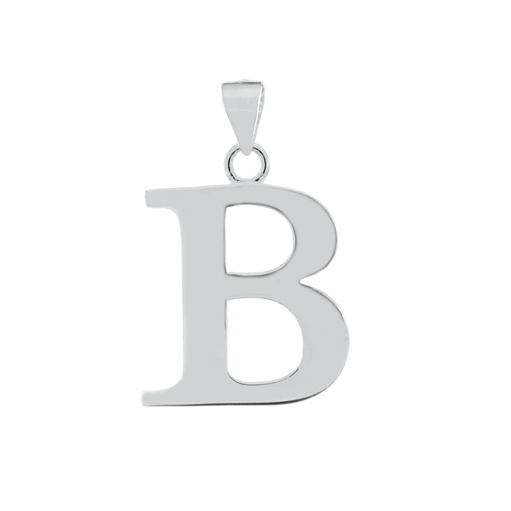 Sterling Silver Polish Initial B Pendant