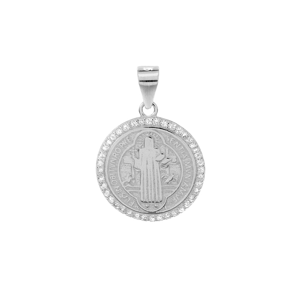 Saint Benedict Sterling Silver Medal Pendant