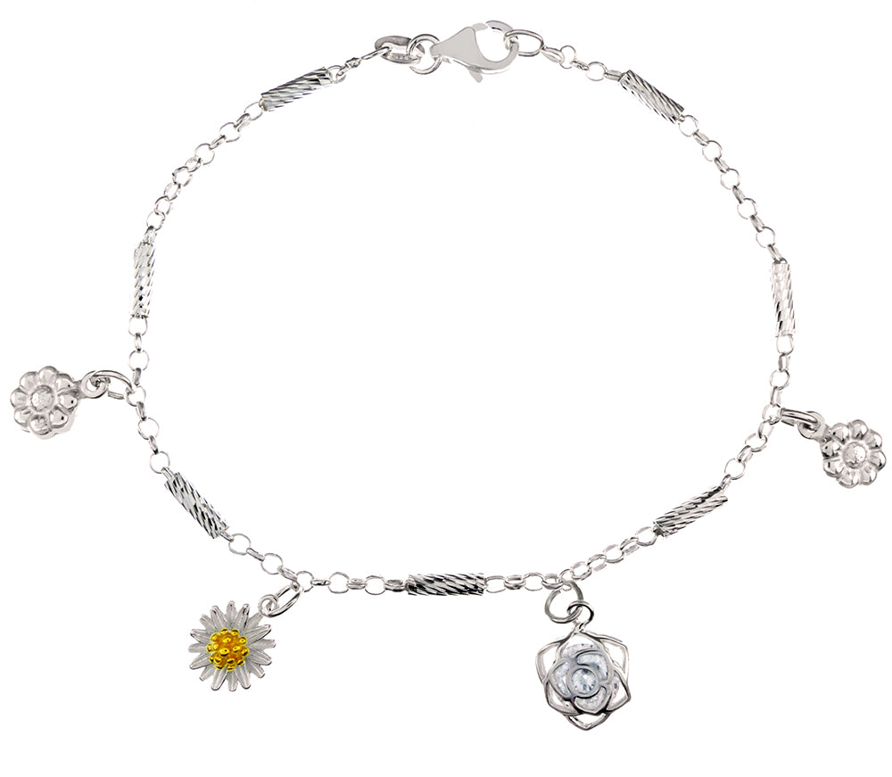 Flowers Charm Bracelet