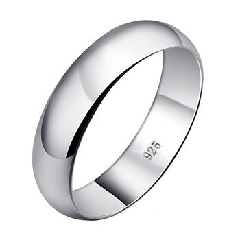 5mm Sterling Silver Rhodium Band Ring