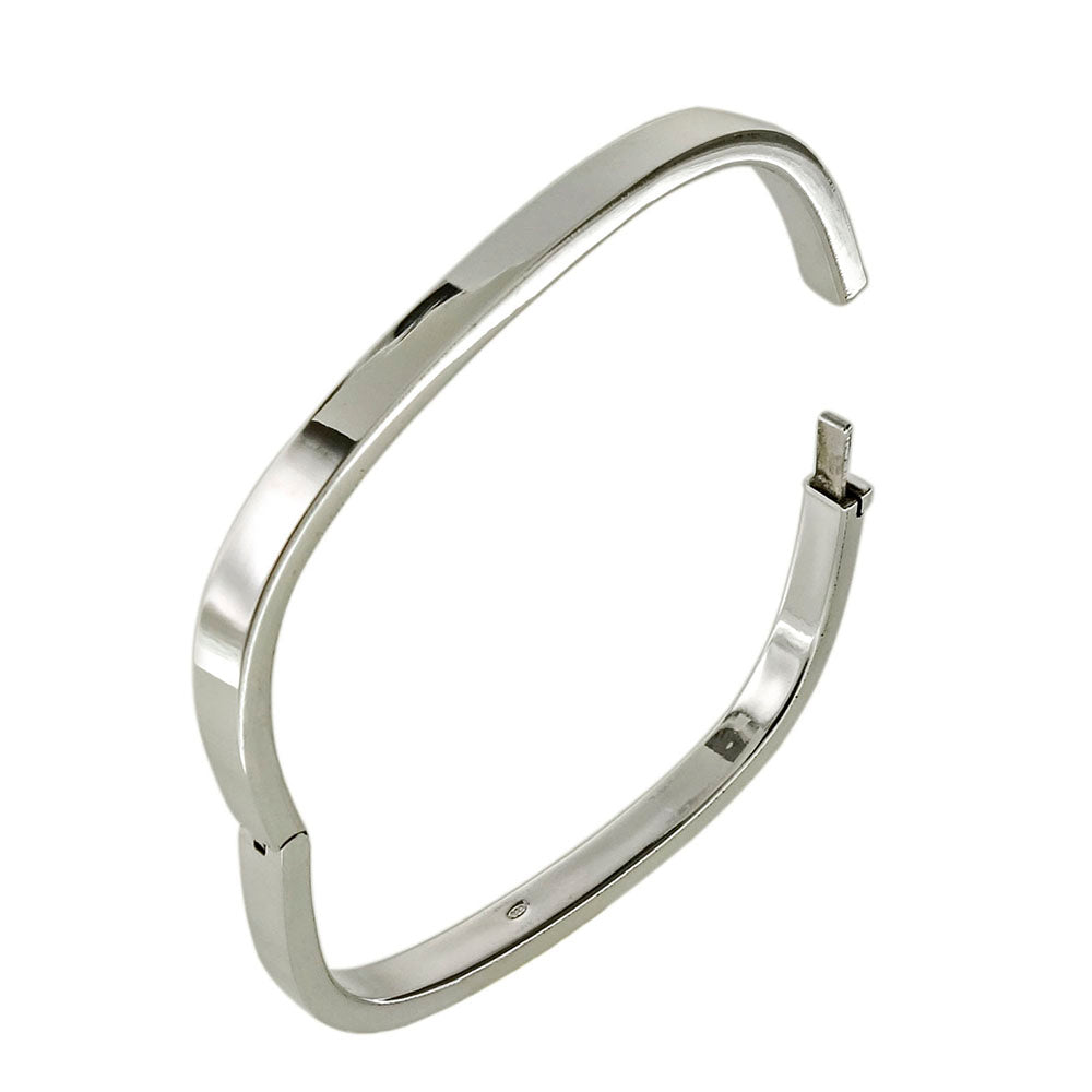 Sterling Silver Square Plain Bangle