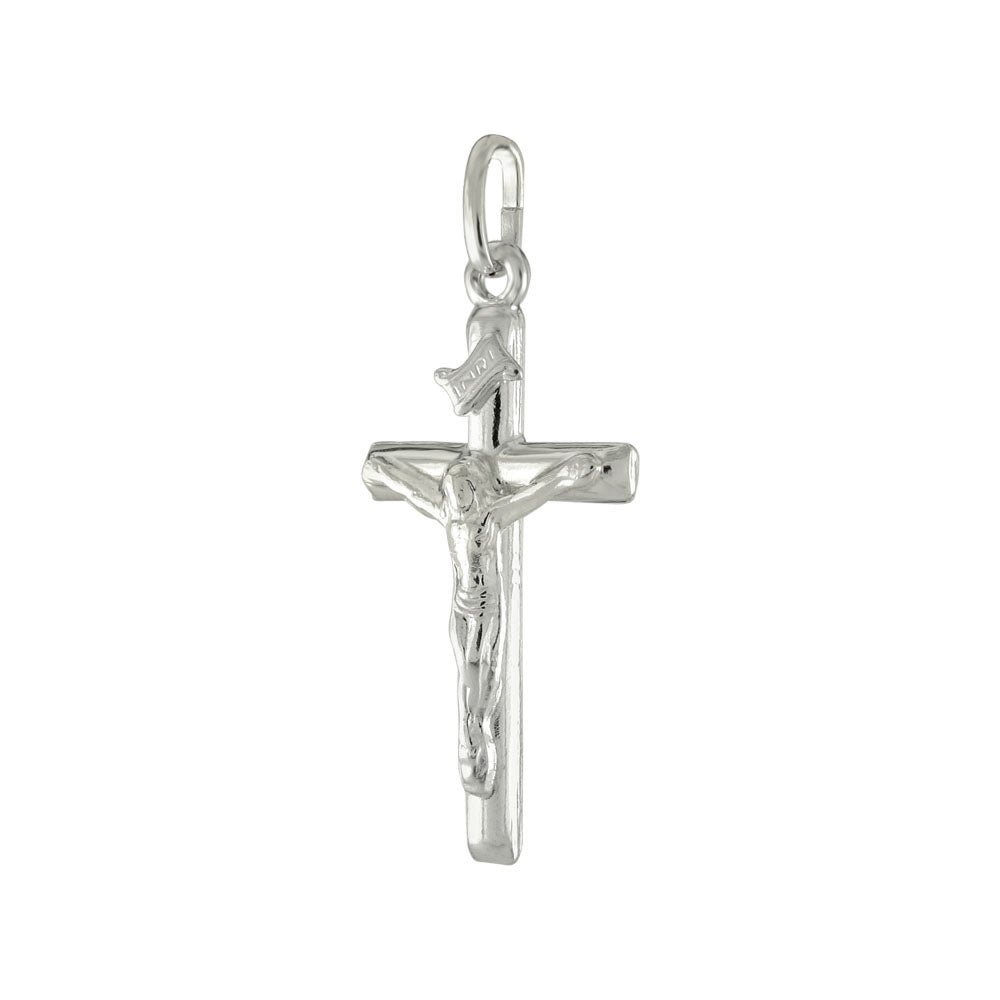 Italian Sterling Silver Crucifix Cross Pendant