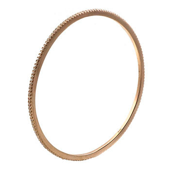 Sterling Silver CZ Eternity Rose Gold Plated Bangle