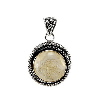 Sterling Silver Genuine Agate Pendant