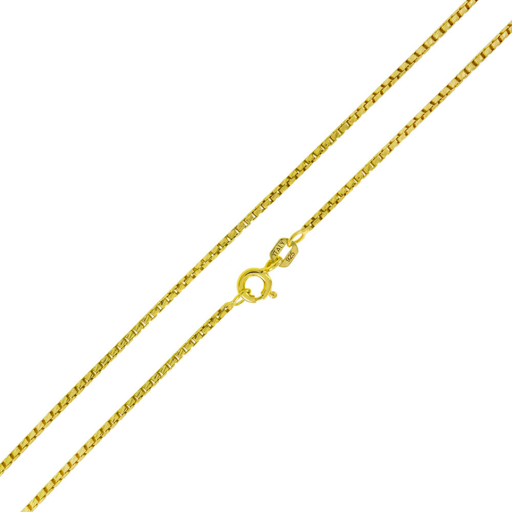 Italian Round Box D/C Gold-Plated Chain