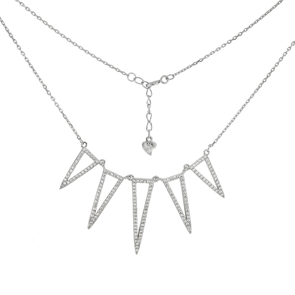 Sterling Silver Cubic Zirconia Necklace