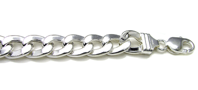 Italian Hollow Flat Curb Bracelet (12mm)