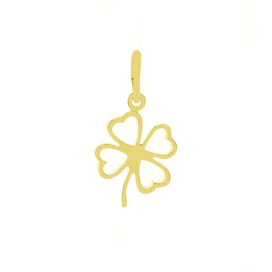 Four Leaf Clover Sterling Silver Gold Plated Pendant