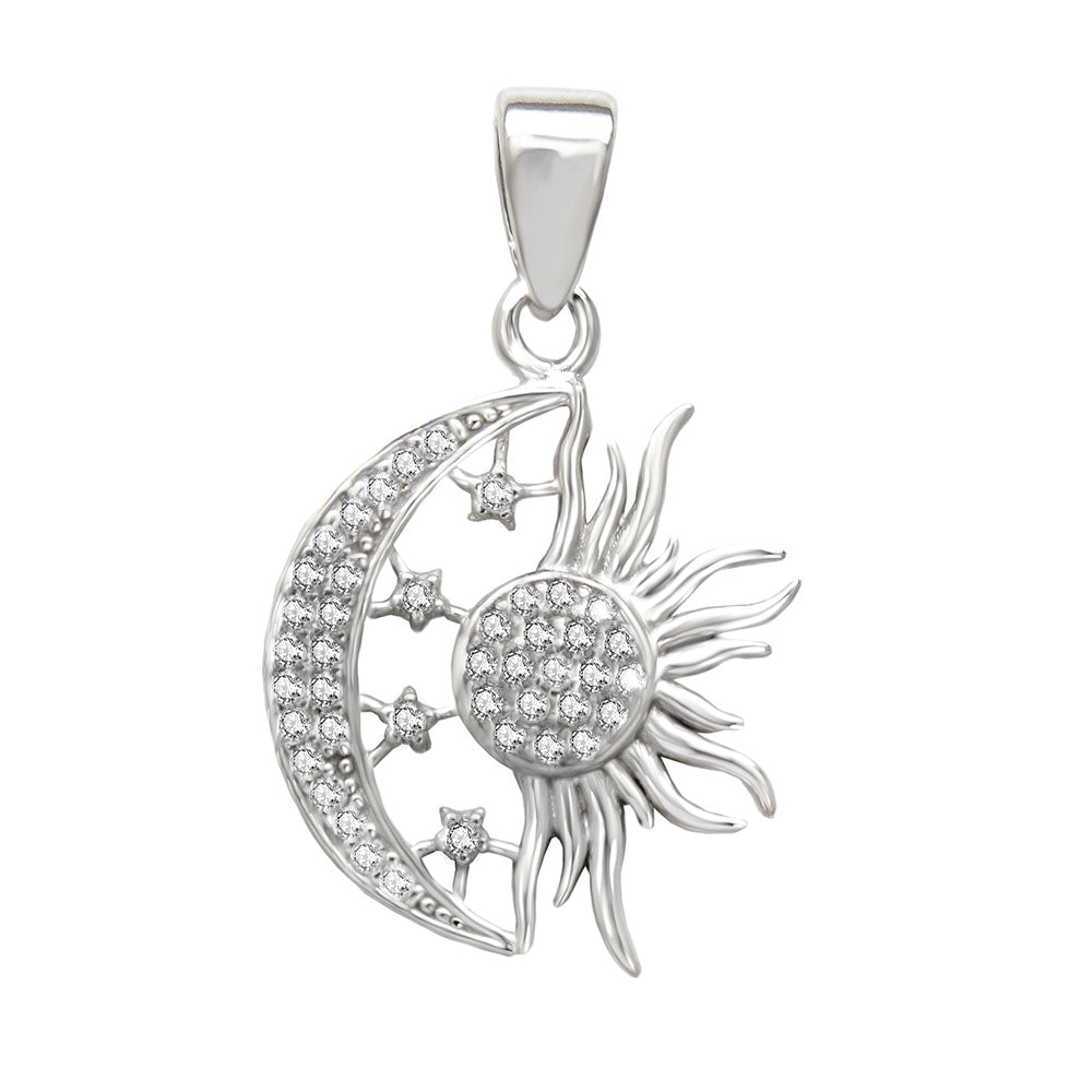 Moon-Star-Sun Micro Pave Pendant