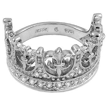 Sterling Silver Men's Ring - Crown