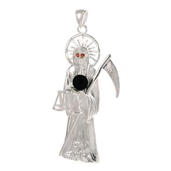 Santa Muerte Sterling Silver Pendant
