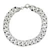 Sterling Silver Curb High Polished - Engraved Reversible Bracelet