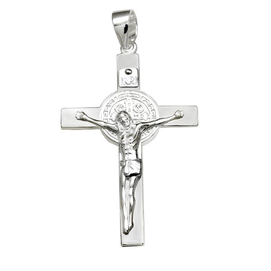 High Polished San Benito Crucifix Cross Pendant