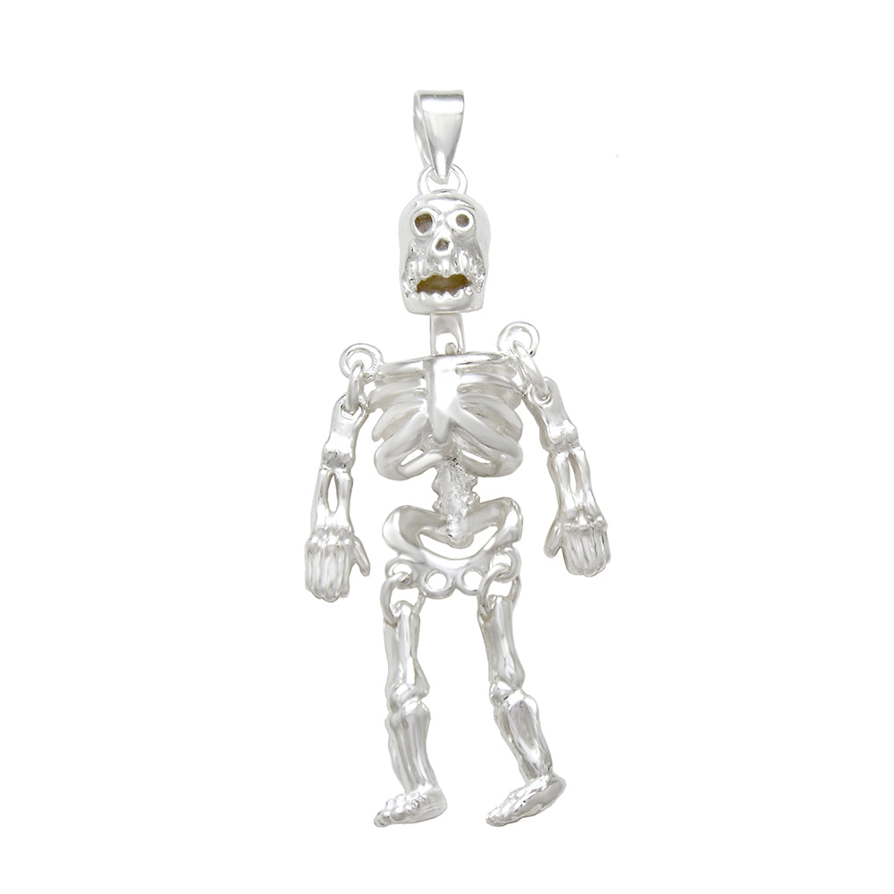 Sterling Silver Movable Skeleton Pendant