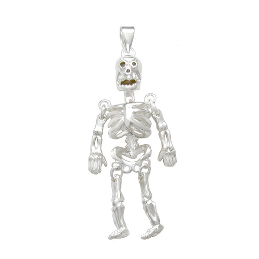 Sterling Silver Movable Skeleton Pendant