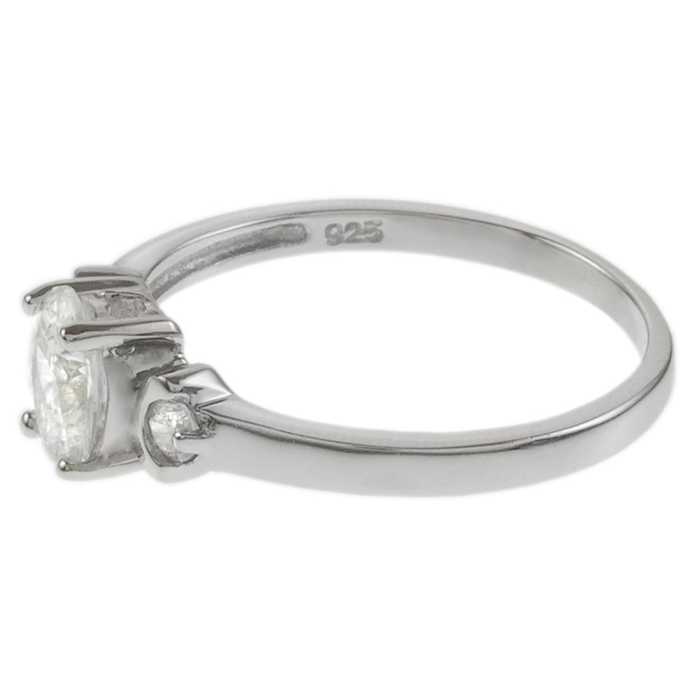 Sterling Silver 4*5mm Oval CZ Baby Ring