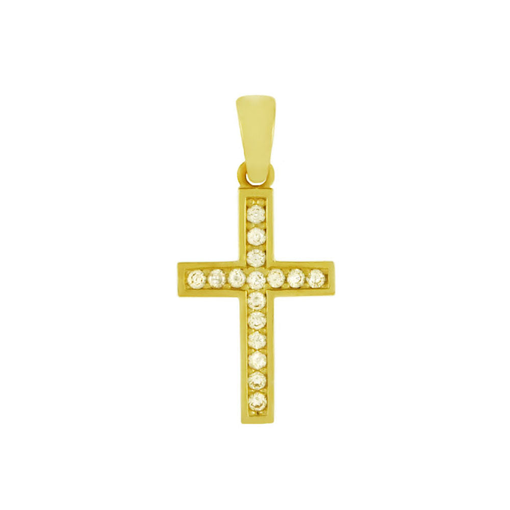 Sterling Silver Cross CZ Pendant