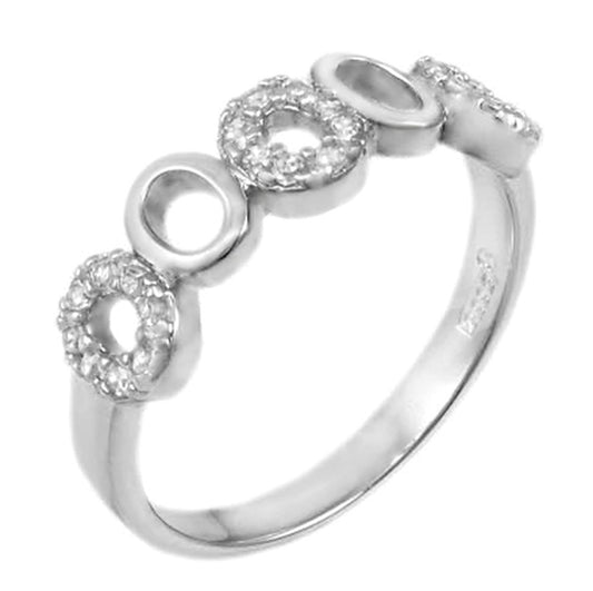 Sterling Silver Cubic Zirconia Round CZ Ring