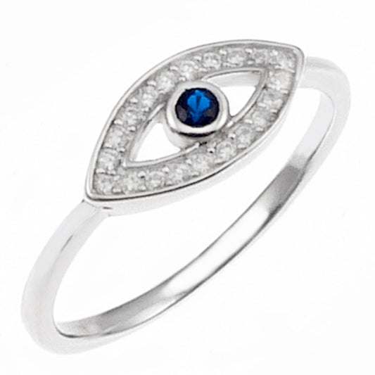 Evil Eye Cubic Zirconia Ring