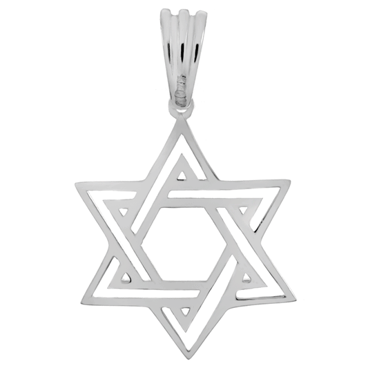 .925 Sterling Silver Star of David Pendant