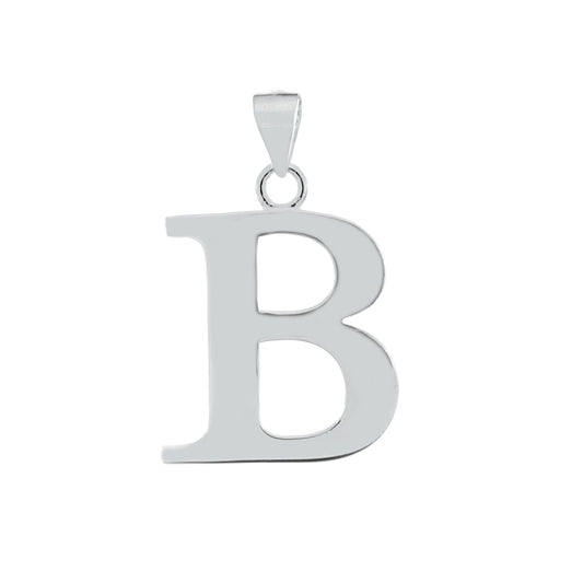 Sterling Silver Polish Initial B Pendant