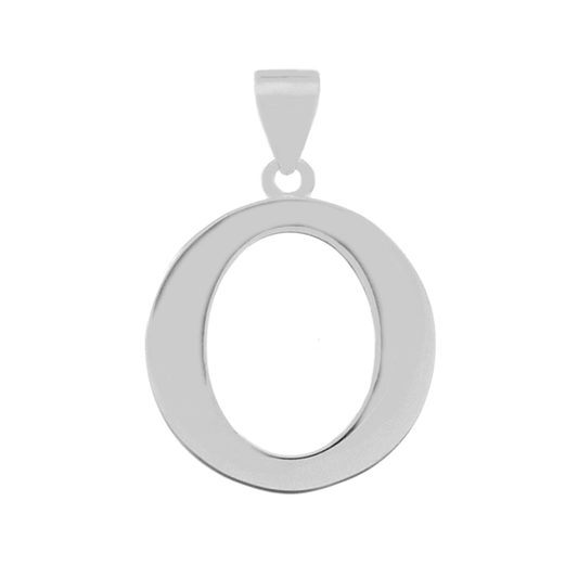 Sterling Silver Polish Initial O Pendant