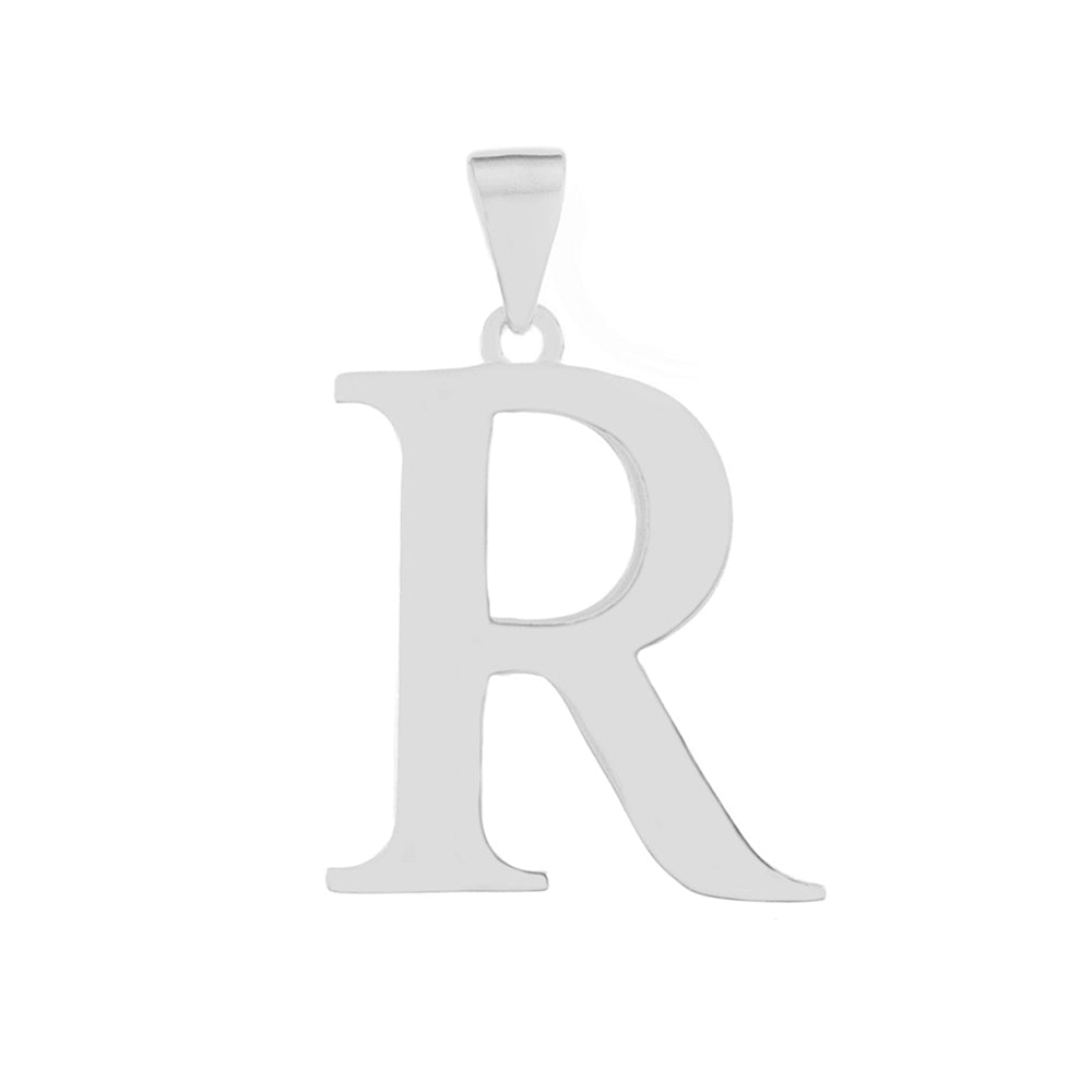 Sterling Silver Polish Initial R Pendant