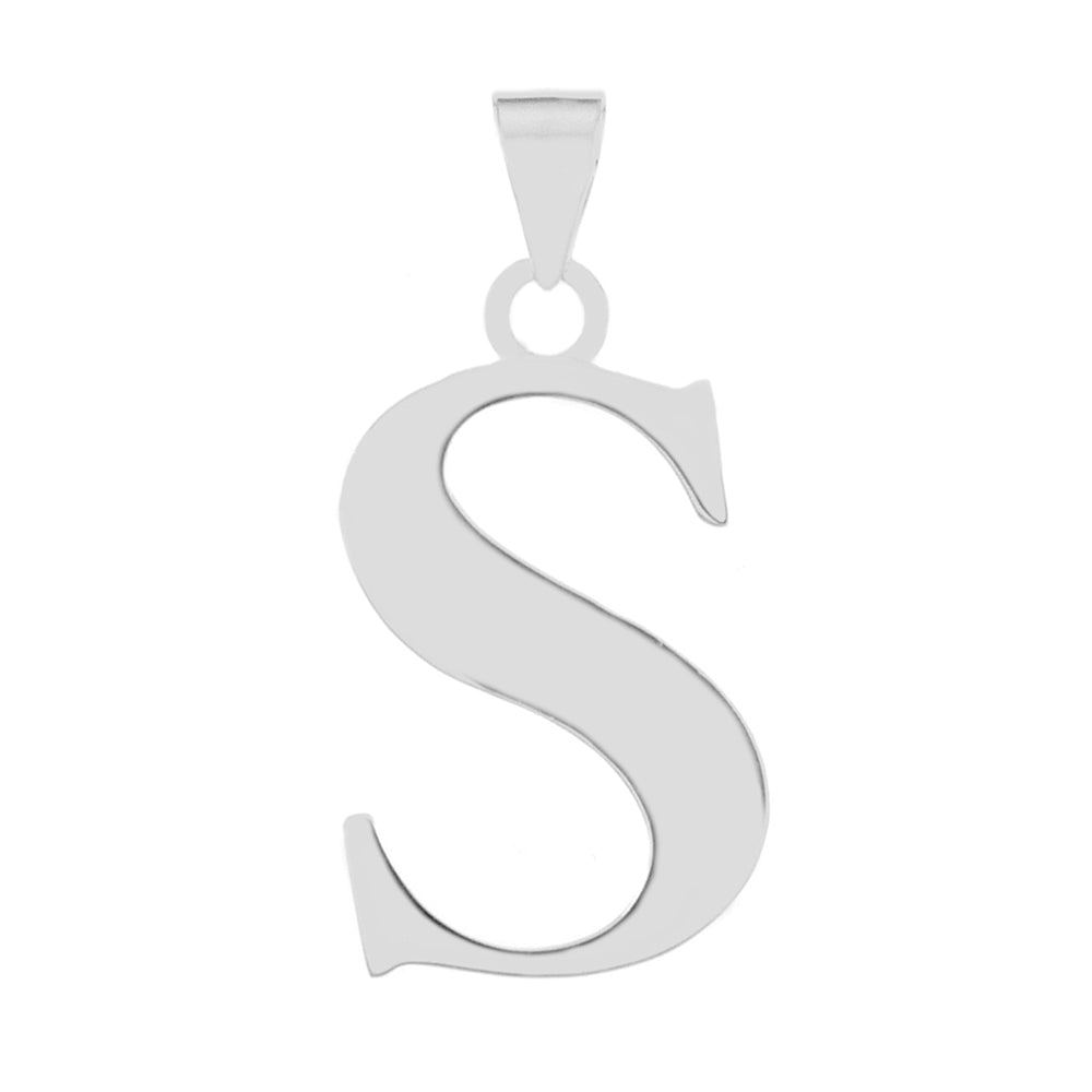 Sterling Silver Polish Initial S Pendant