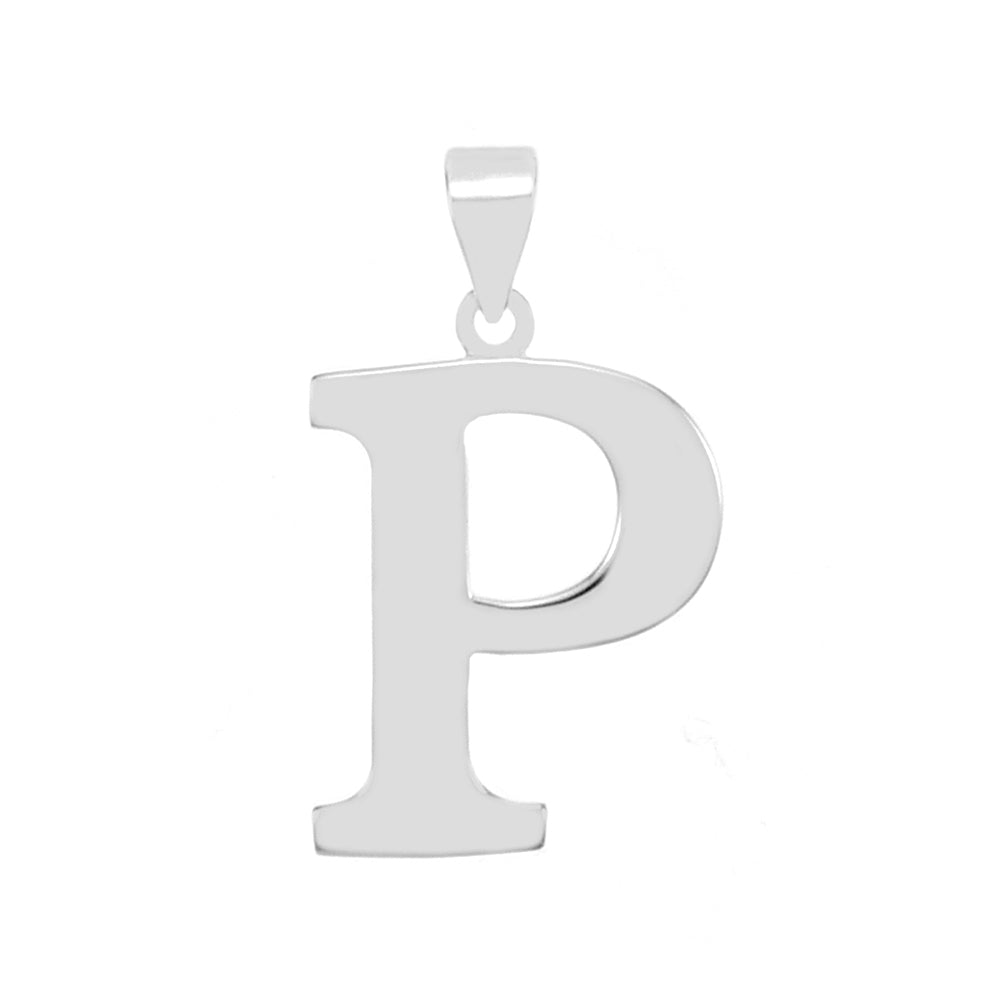 Sterling Silver Polish Initial P Pendant