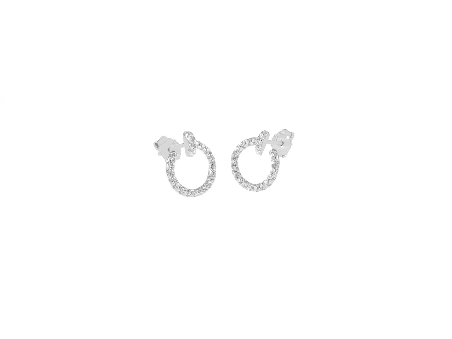 Silver Nail Stud Earrings