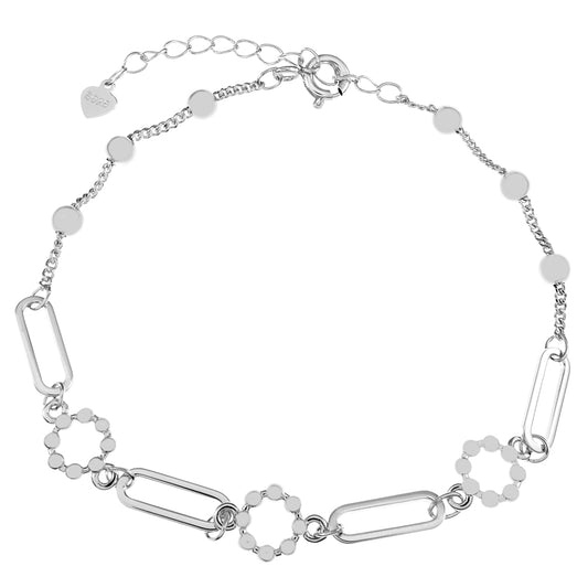 Unique Sterling Silver Rhodium Girl Bracelet