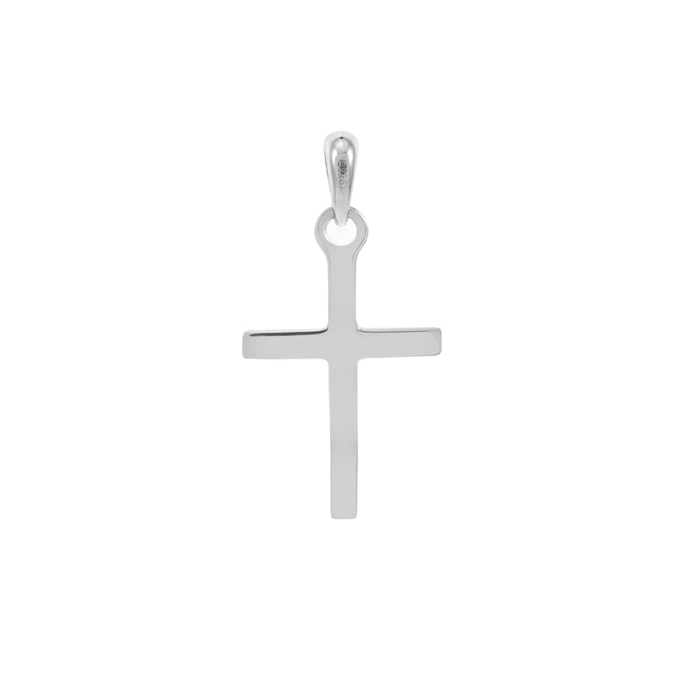 Cross Rhodium Pendant