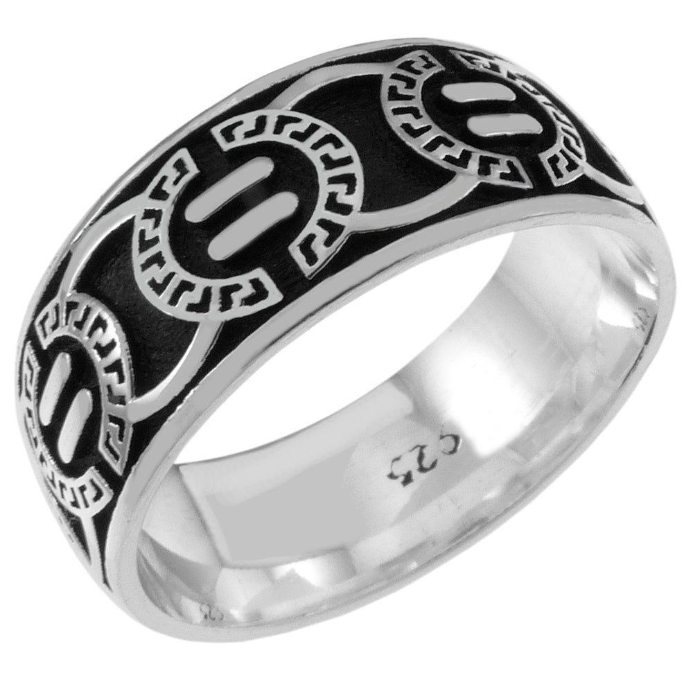 Sterling Silver Oxidized Men's Band Ring