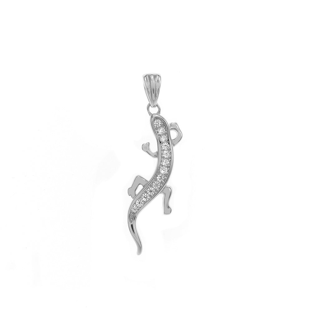 Cubic Zirconia Lizard Pendant