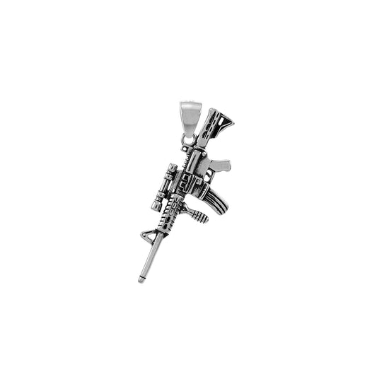 .925 Sterling Silver Rifle Pendant