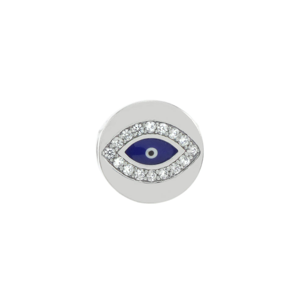 Evil Eye CZ Sterling Silver Bead Charm