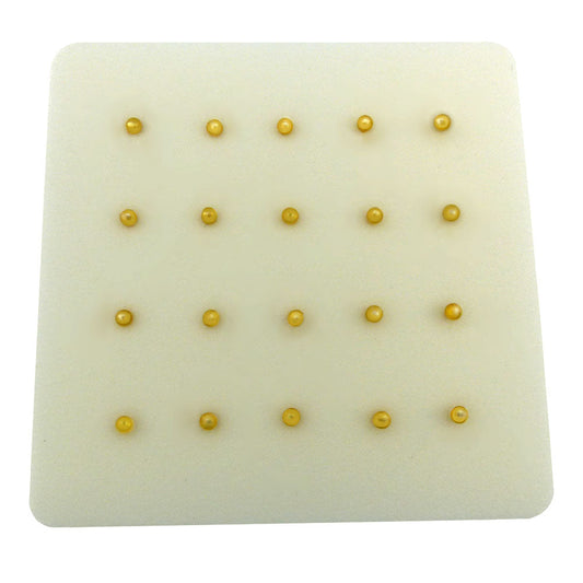 20 pieces Gold Plated Ball End Nose Studs