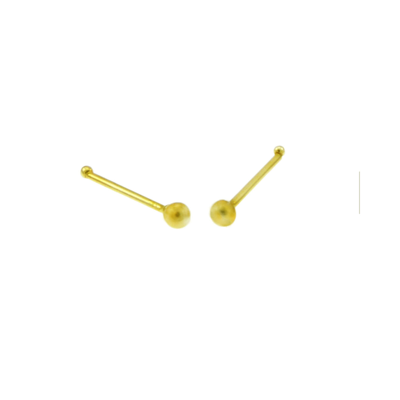 1.8mm Ball Gold Plated Ball End Nose Studs