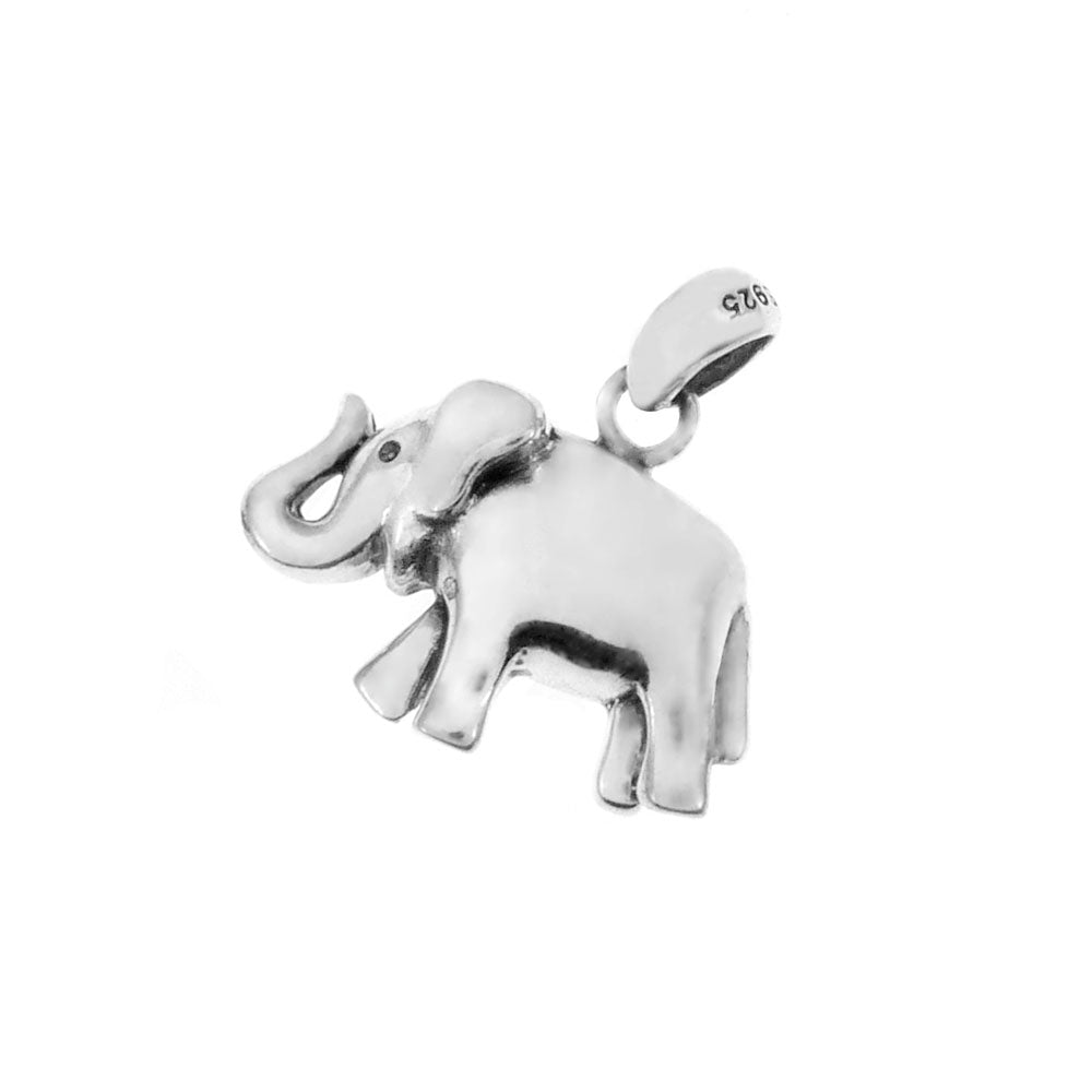 Sterling Silver Elephant Polished Pendant