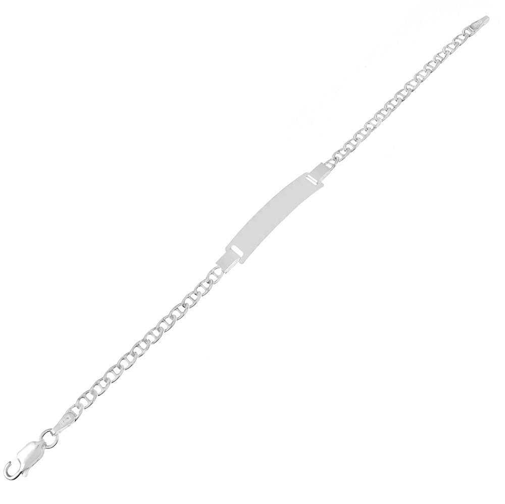 Italian Sterling Silver Marina 6MM ID Baby Bracelet