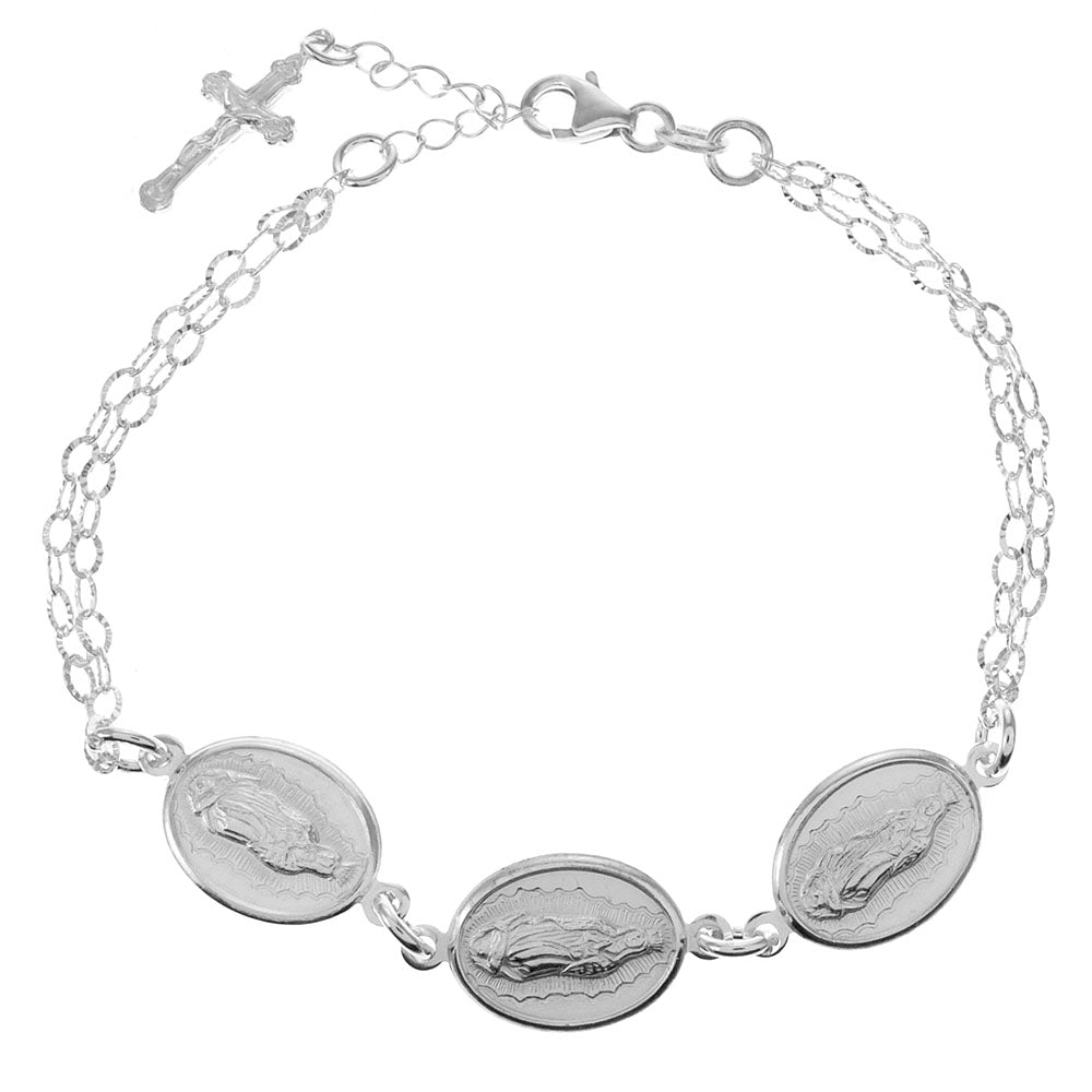 Sterling Silver Religious Bracelet