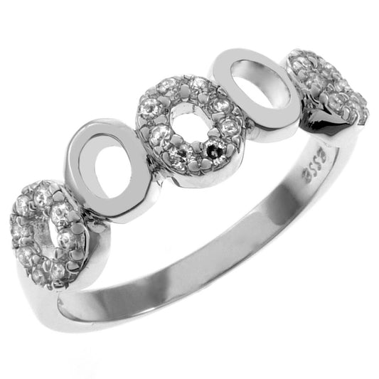 Sterling Silver Cubic Zirconia Round CZ Ring