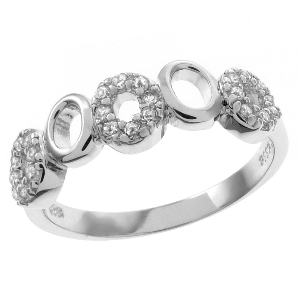 Sterling Silver Cubic Zirconia Round CZ Ring