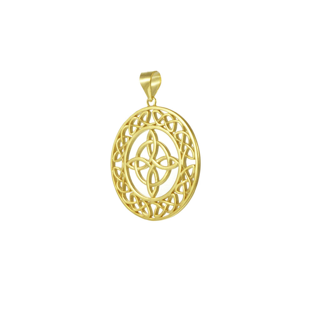 Witches Knot Sterling Silver Gold Plated Pendant