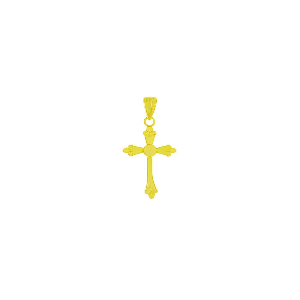 Small Cross Sterling Silver Gold Plated Pendant