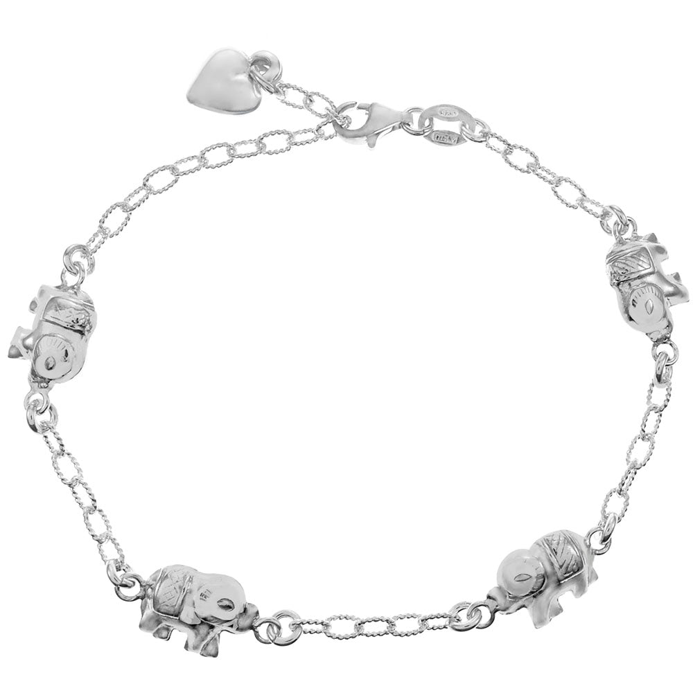 Sterling Silver Elephant Bracelet