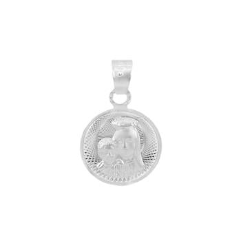 Sterling Silver Madonna & Child Medal Pendant
